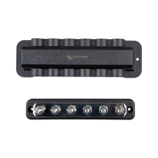 Busbar 250A 6P avec capot | Répartition DC Solaire