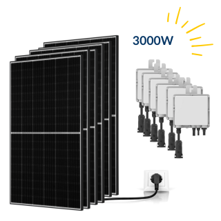 Kit solaire 3kWc plug and play Deye Autoconsommation