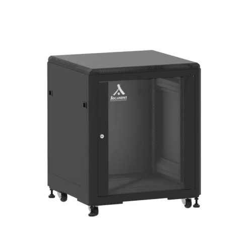 Baie de brassage 19'' charge lourde 12U 600x600x740mm - Couleur noire